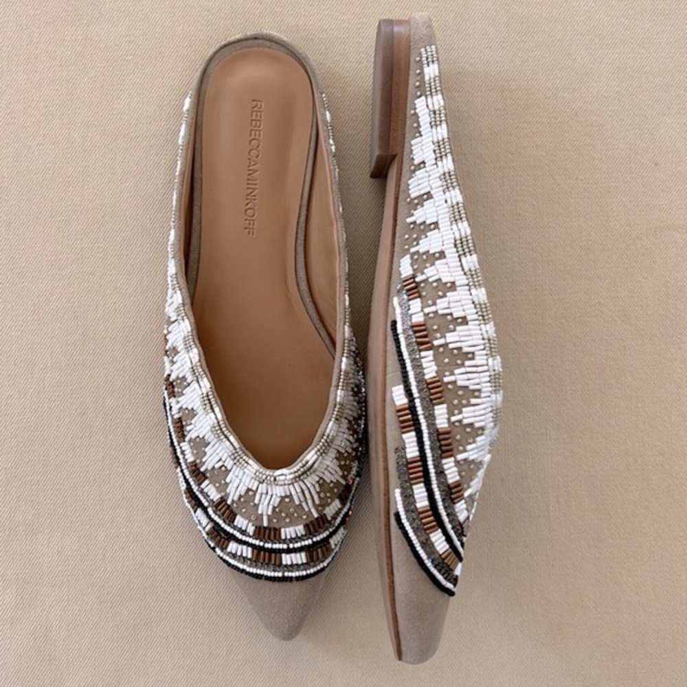 Rebecca Minkoff Leather Beaded Flats